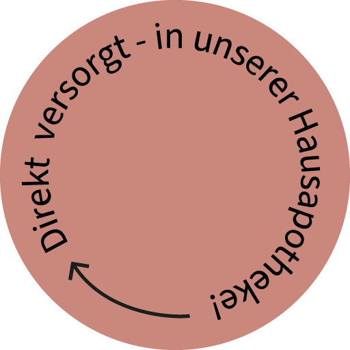 Button: Direkt versorgt - in unserer Hausapotheke